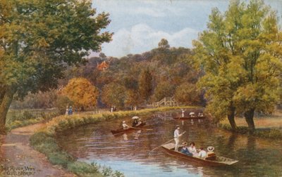 De rivier Wey, Guildford door Alfred Robert Quinton